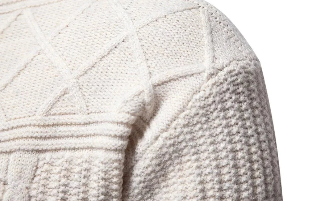 Men's Cable Knit Crewneck Jumper | Lev