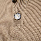 Men's Button Mock Neck Jumper | Livio
