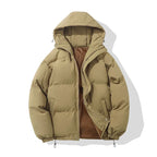 Unisex hooded cotton-blend puffer jacket