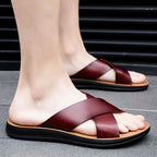 Men's Relaxed-Fit Leather Sandals – Hyeres