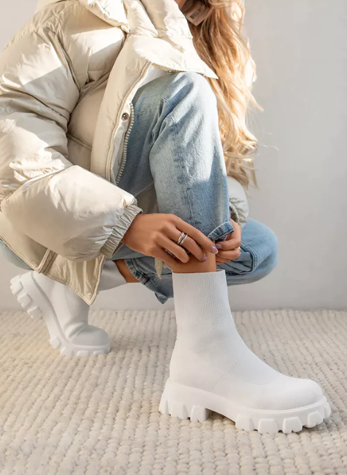 Women's Stretch Mesh Sock Ankle Boots — view 6