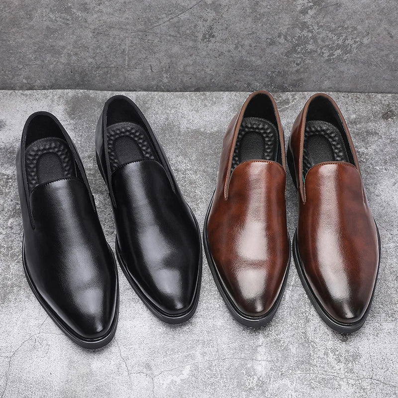 Men's Comfort Leather Slip-On Shoes – Massimo