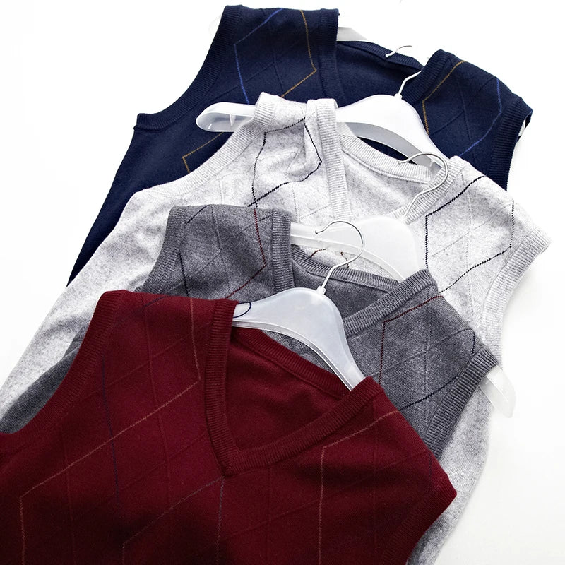 Men's Diagonal Knit Vest | Giorgos