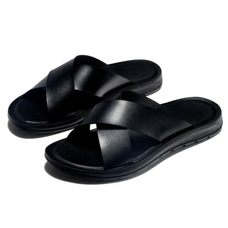 Men's Relaxed-Fit Leather Sandals – Hyeres