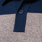 Men's Striped Knit Polo Jumper | Bellino