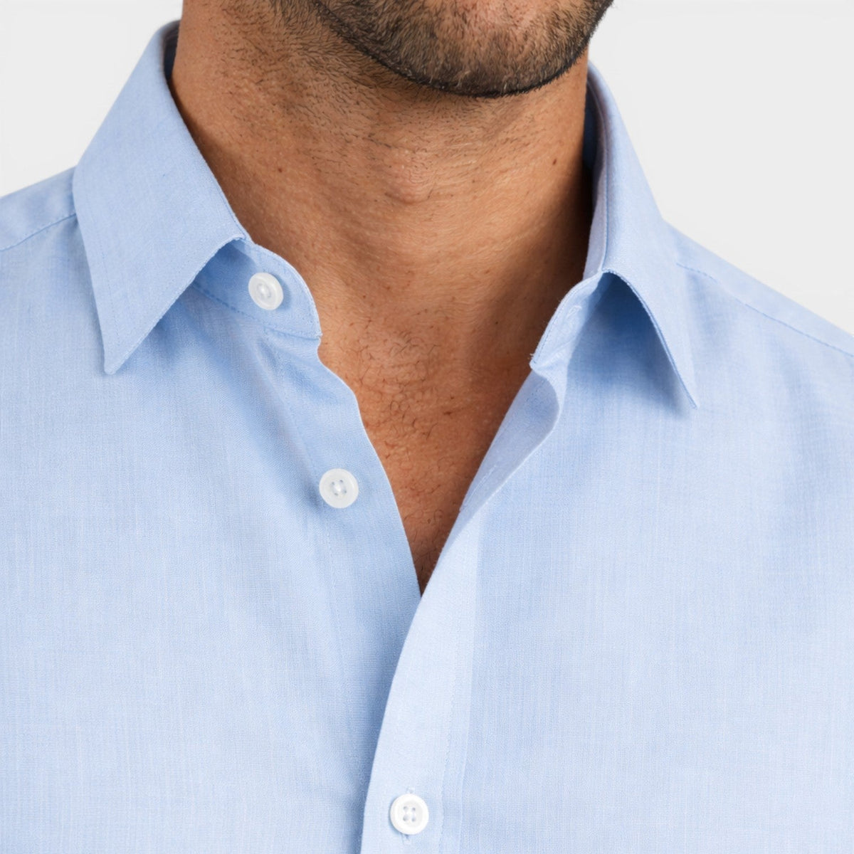 Men's slim fit short-sleeve linen-look shirt