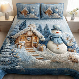 Snowmen Wonderland 3-Piece Bedding Set