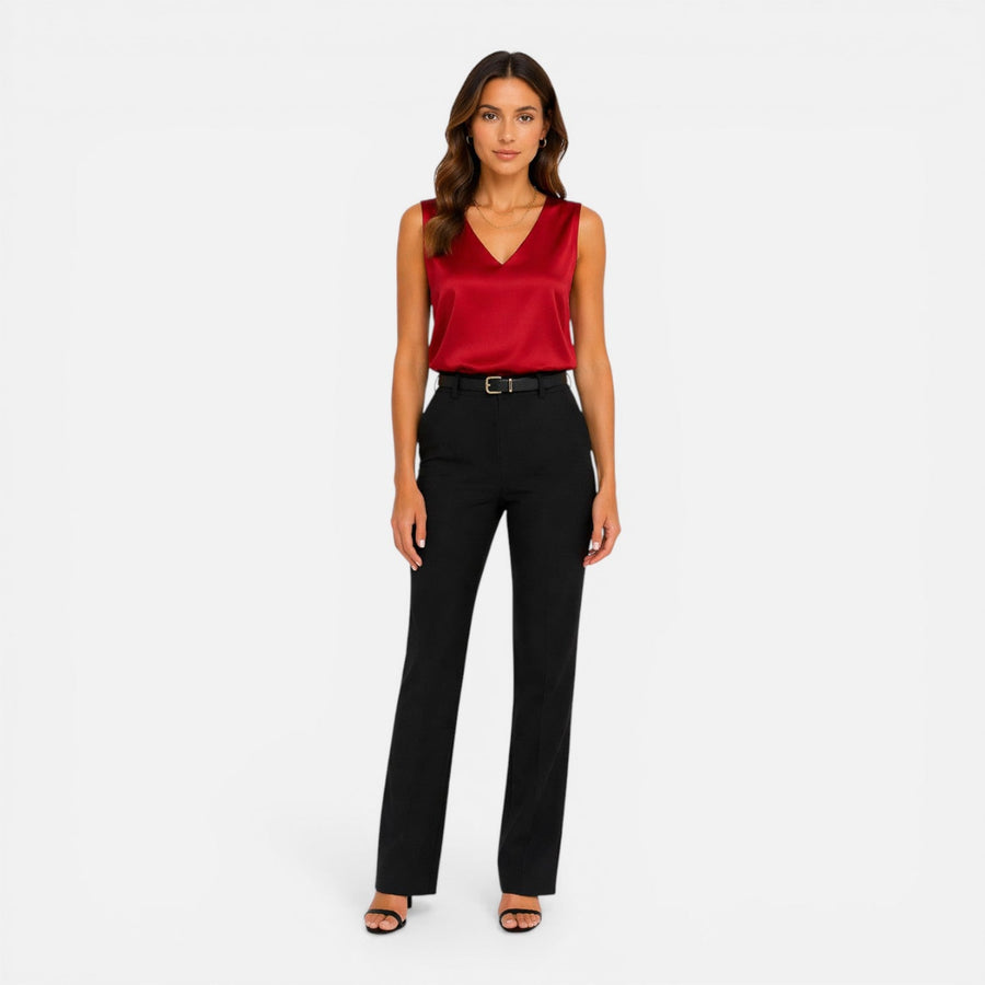 Women's satin-look V-neck camisole top