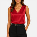 Women's satin-look V-neck camisole top