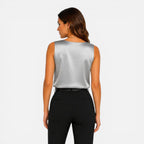 Women's satin-look V-neck camisole top