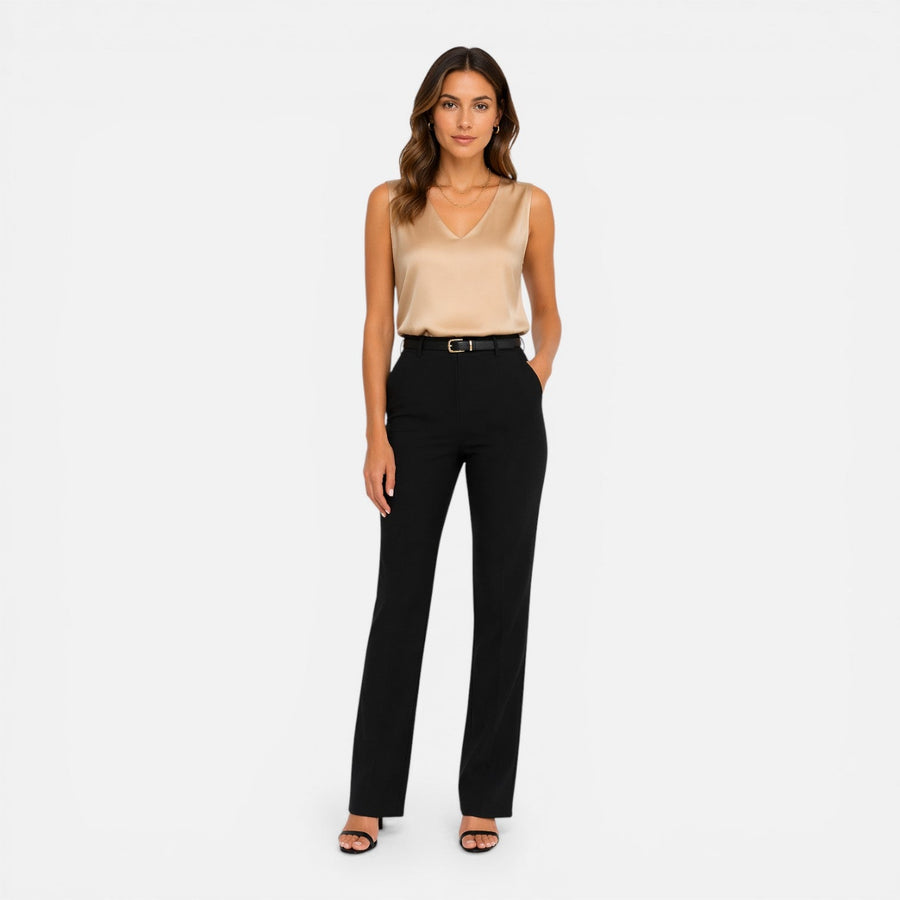 Women's satin-look V-neck camisole top