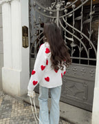 Pull en maille à motif cœur pour femme | Tregony