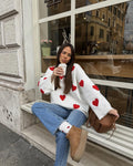 Pull en maille à motif cœur pour femme | Tregony