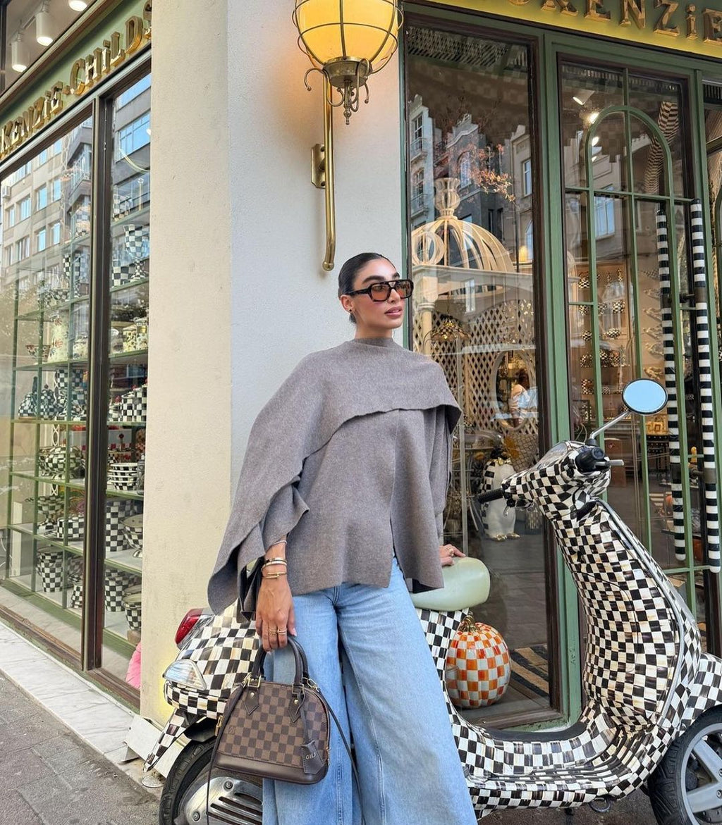 Manteau-cape court structuré pour femme | Budleigh