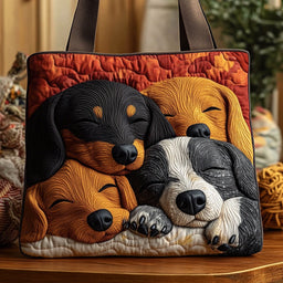Snuggle Dachshunds Tote Bag