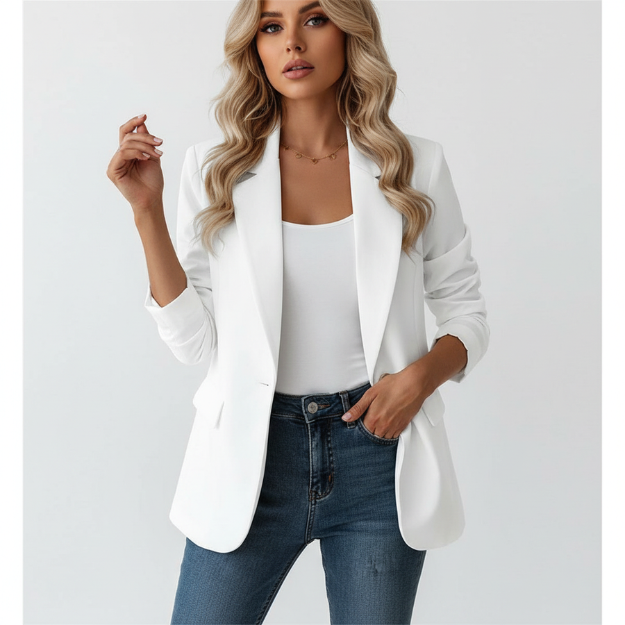 Women's single-button tailored blazer