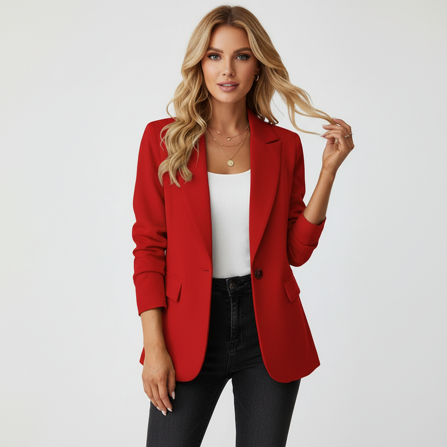 Women's single-button tailored blazer