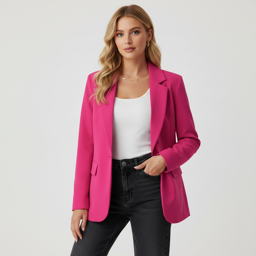 Women's single-button tailored blazer