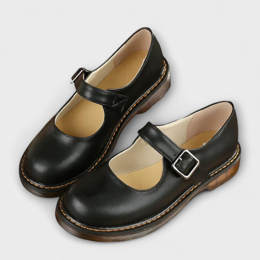 Women's Classic Mary Jane Shoes with Strap — view 3