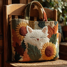 Sunlit Whiskers Tote Bag