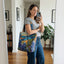 Sunset Stitch Zipper Tote Bag