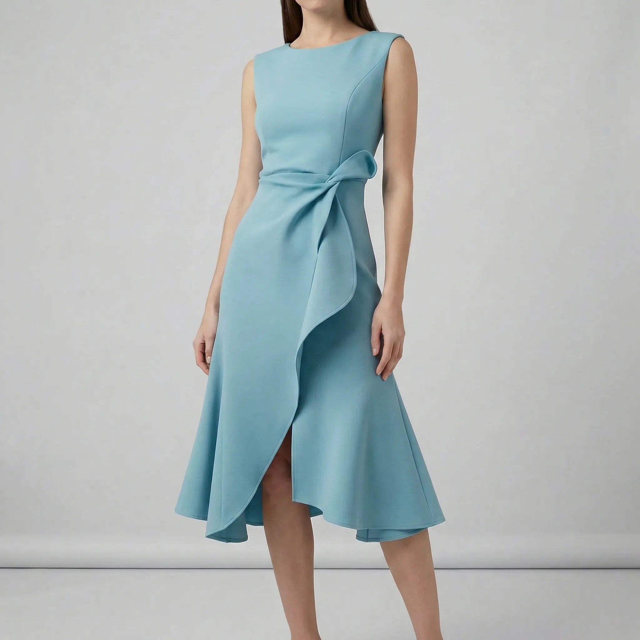 Women’s Pleated Midi Evening Dress - Parker and Grant