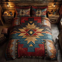 Tribal Starburst Pattern 3-Piece Bedding Set