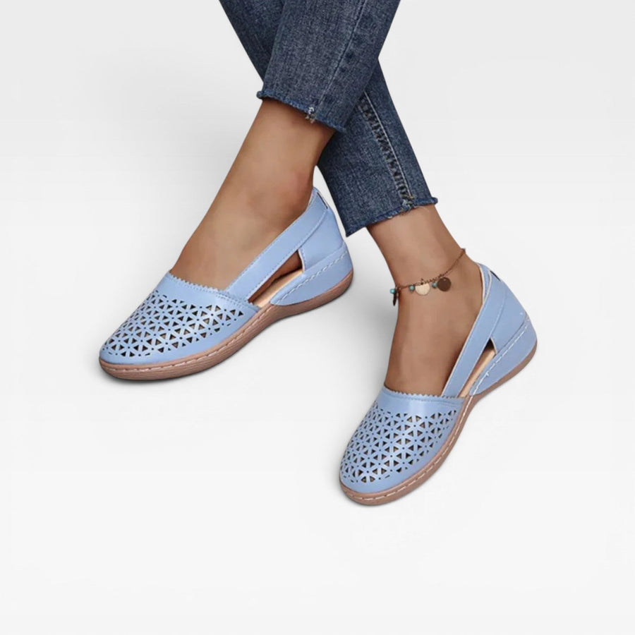 Women's Closed-Toe Cut-Out Wedge Sandals — view 3