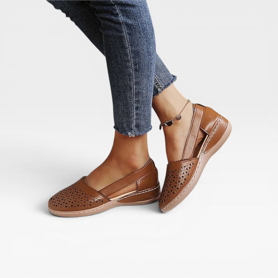 Women's Closed-Toe Cut-Out Wedge Sandals — view 5