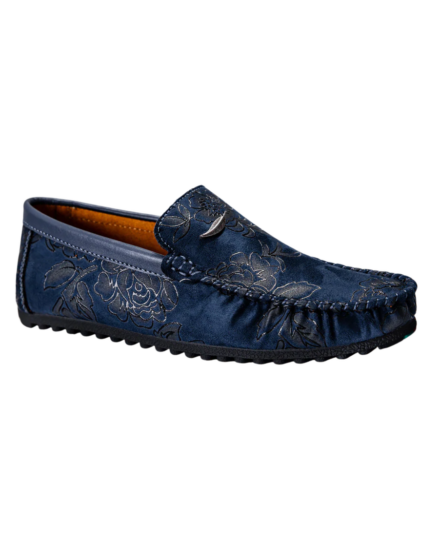 Men's Floral Leather Loafers – Konrad