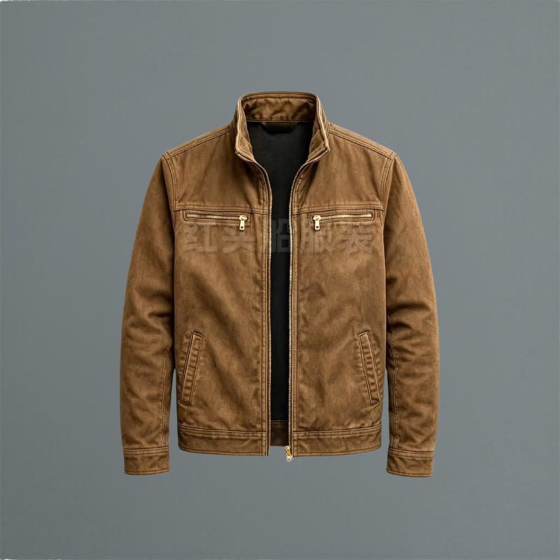 Men's cotton-blend jacket with multiple pockets