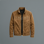 Men's cotton-blend jacket with multiple pockets