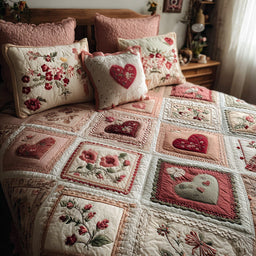 Vintage Blush Garden 3-Piece Bedding Set