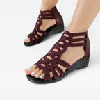 Women's Rhinestone Gladiator Wedge Sandals — view 9