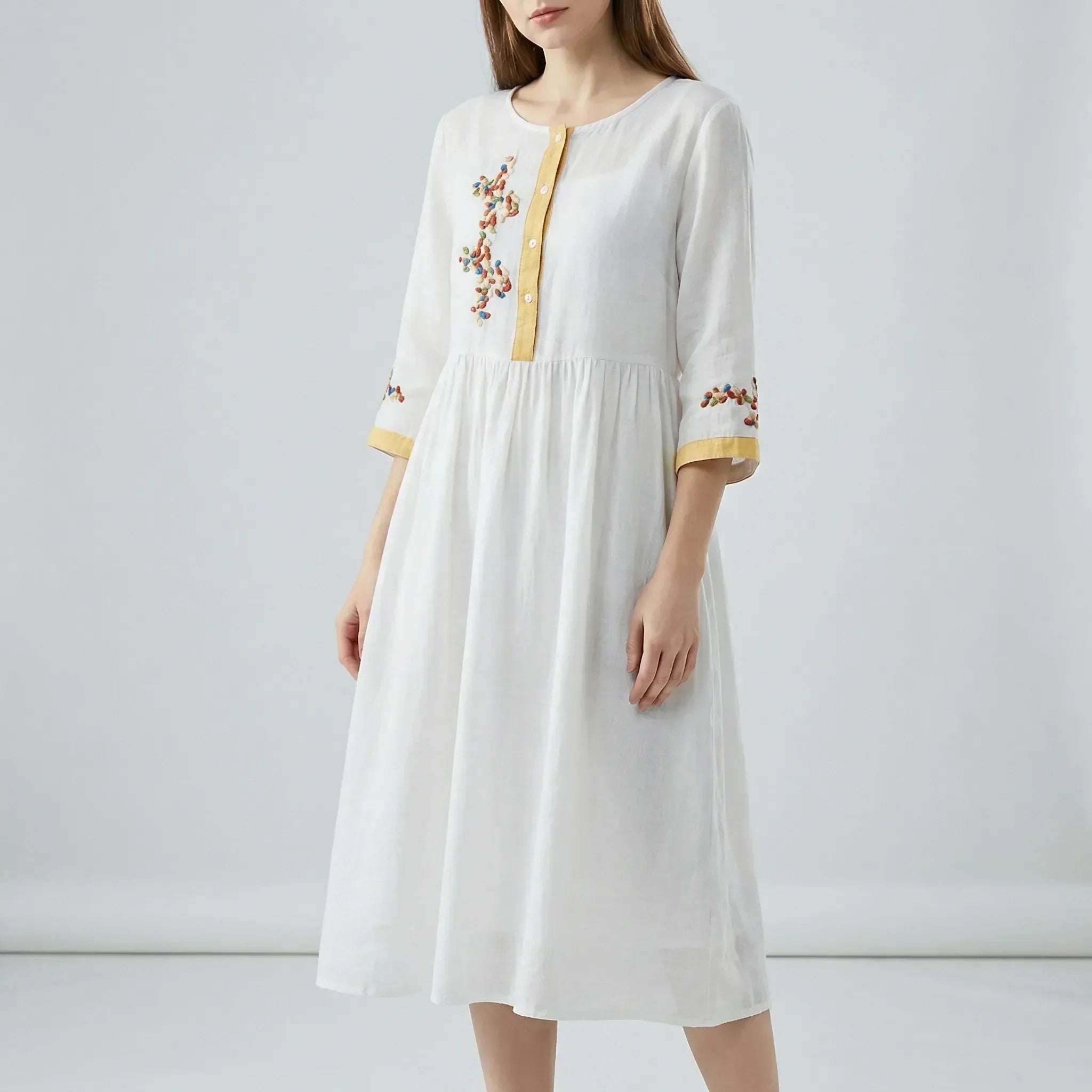 Women’s Embroidered Ethnic-Style Dress - Parker and Grant