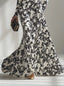 Nikita - Black And White Patterned Stretch Blend Wrap Dress