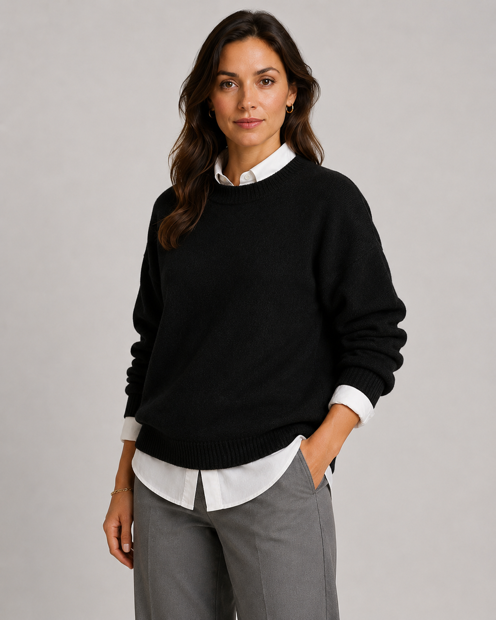 Women's Relaxed Crew Neck Knit Jumper | Malham