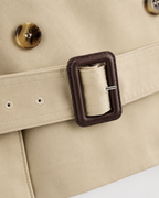 Women's Cropped Funnel Neck Trench Jacket | Reeth