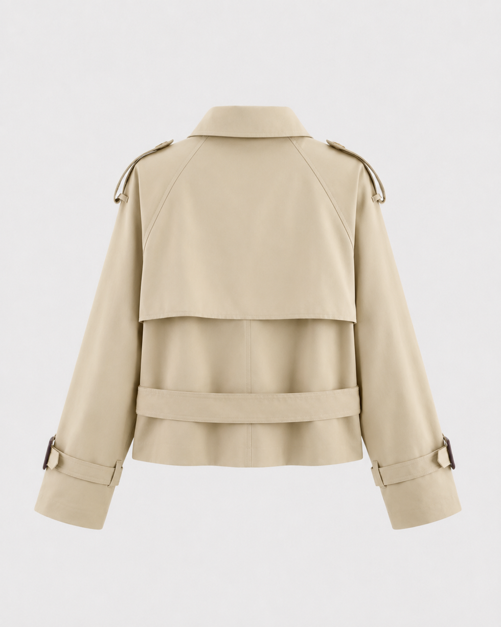 Women's Cropped Funnel Neck Trench Jacket | Reeth