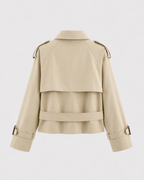 Women's Cropped Funnel Neck Trench Jacket | Reeth
