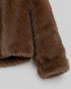 Women's Plush Faux Fur Cropped Jacket | Slaithwaite