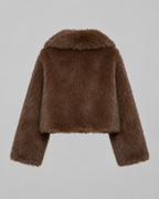 Women's Plush Faux Fur Cropped Jacket | Slaithwaite