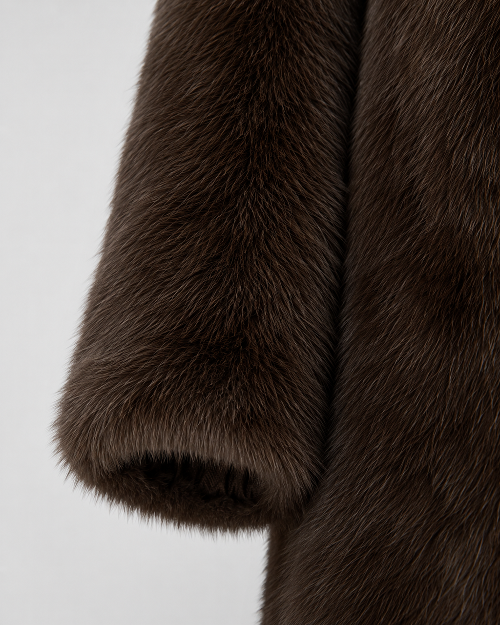 Manteau long en fausse fourrure pour femme à col large | Honley