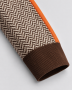 Pull à col roulé en chevrons pour femme avec manches contrastantes | Tadcaster
