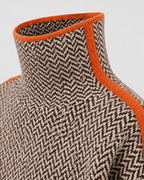 Pull à col roulé en chevrons pour femme avec manches contrastantes | Tadcaster