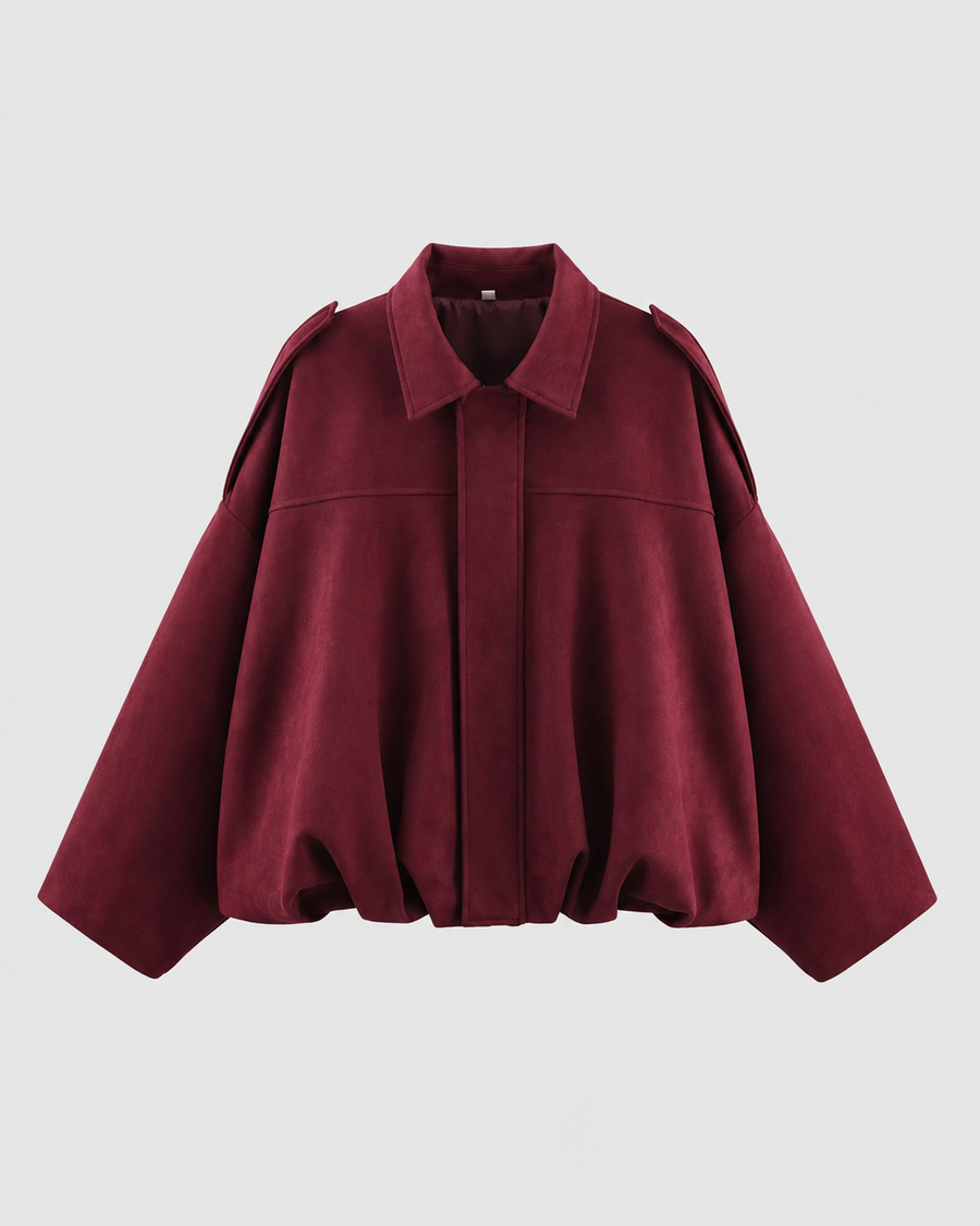 Women's Cropped Suede-Look Bomber Jacket | Bedale