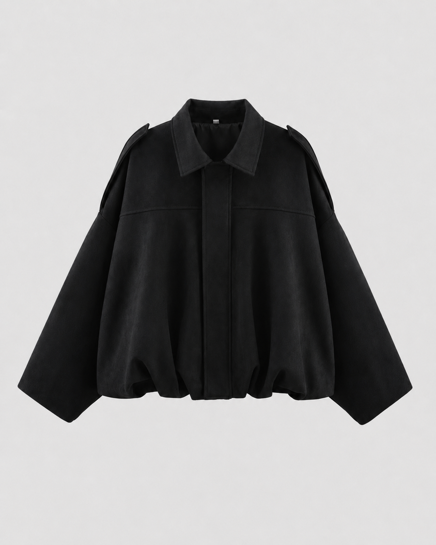 Women's Cropped Suede-Look Bomber Jacket | Bedale