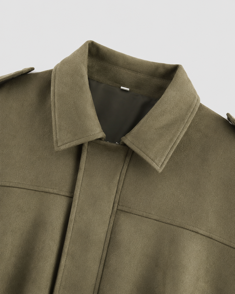 Women's Cropped Suede-Look Bomber Jacket | Bedale