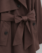 Manteau trench court à taille nouée pour femme | Staithes