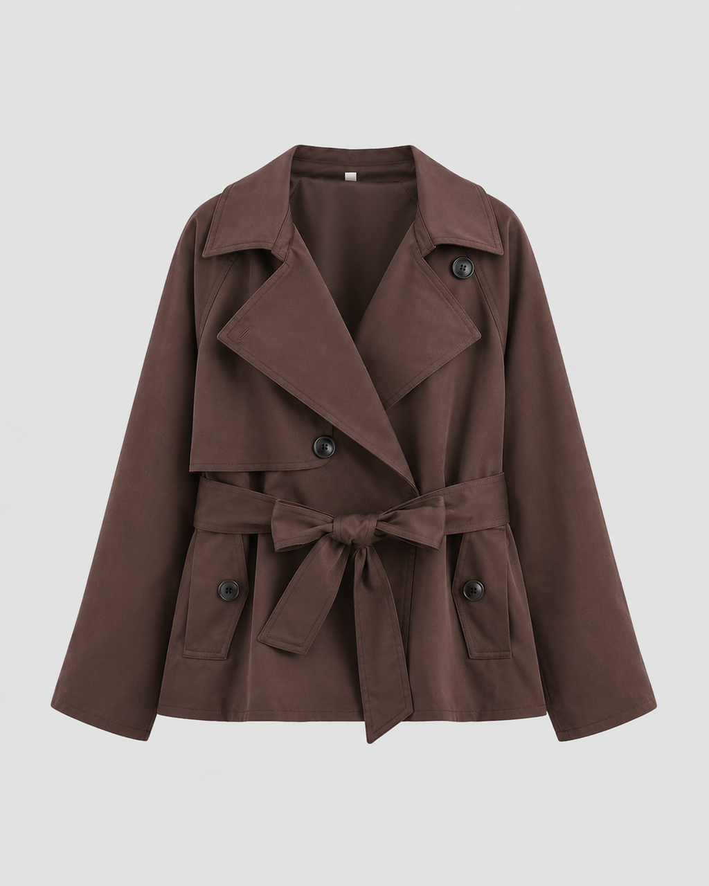 Manteau trench court à taille nouée pour femme | Staithes